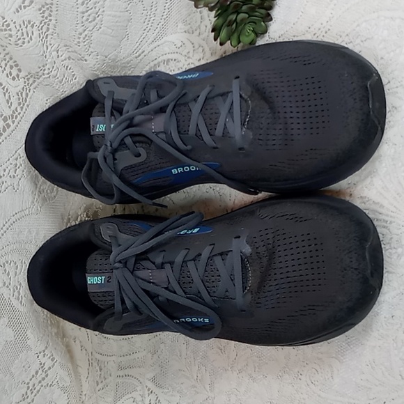 Brooks Ghost 2 MAX Black And Blue Running Shoes Size 14 4E - Picture 2 of 13